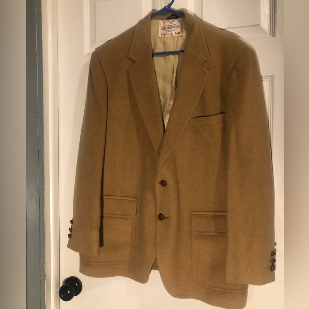 Men's Tan Wool Blazer